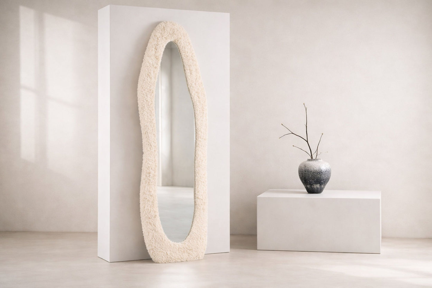 Mirza Gulvspejl 193×67 cm – Beige