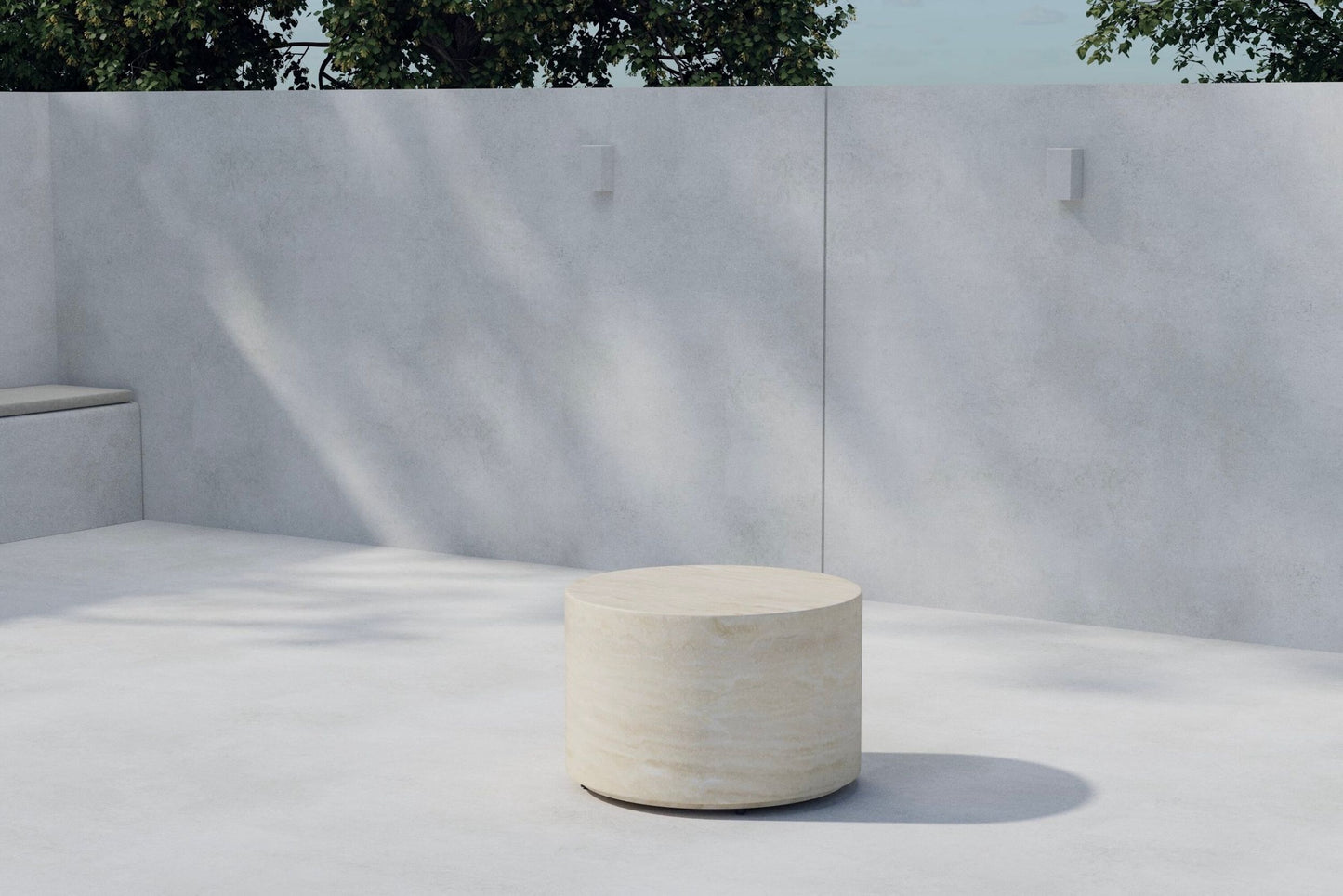 Lissabon Sidebord Ø60 cm – Beige