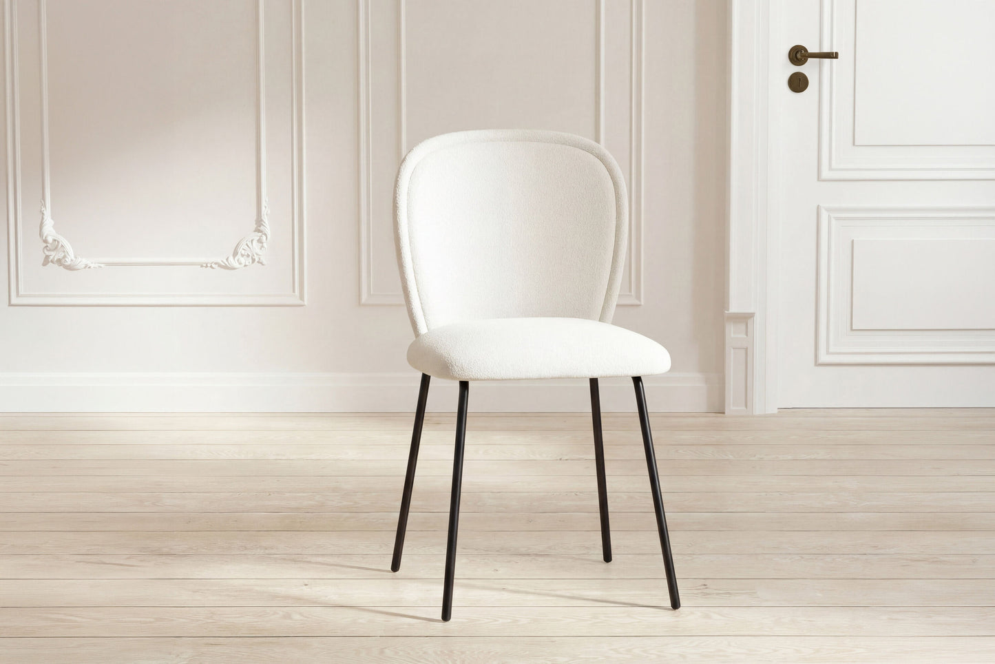 Carl Spisebordsstole (2 stk.) – Sort & Creme Velour