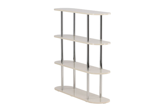 Zino reol 120×30×116 cm – Sølv