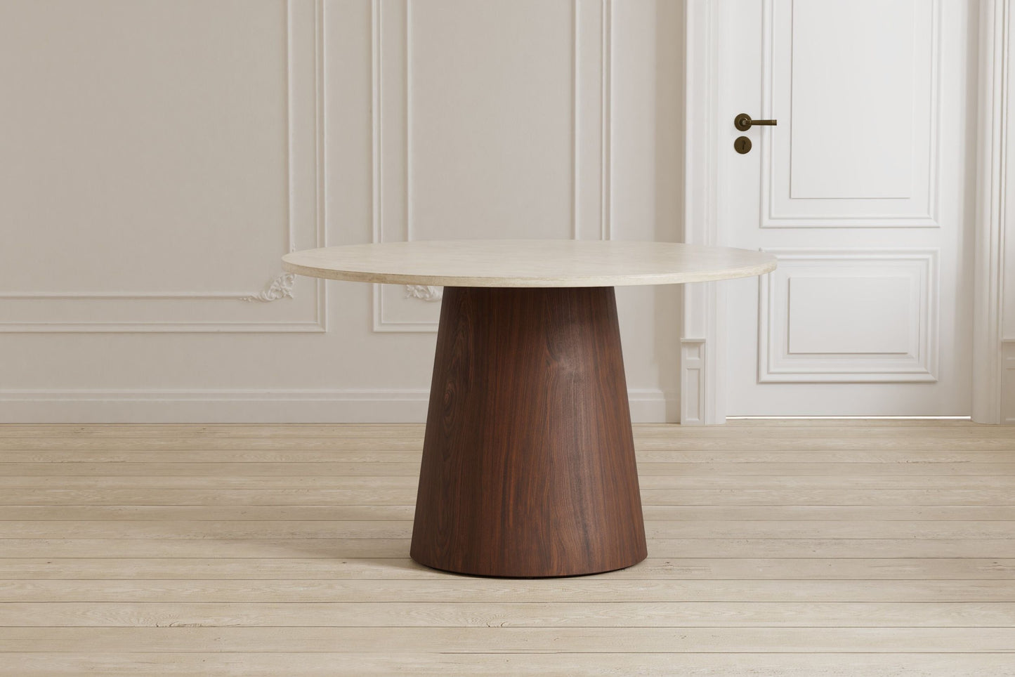 Lanzo spisebord – Mocca/Travertinlook