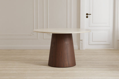 Lanzo spisebord – Mocca/Travertinlook