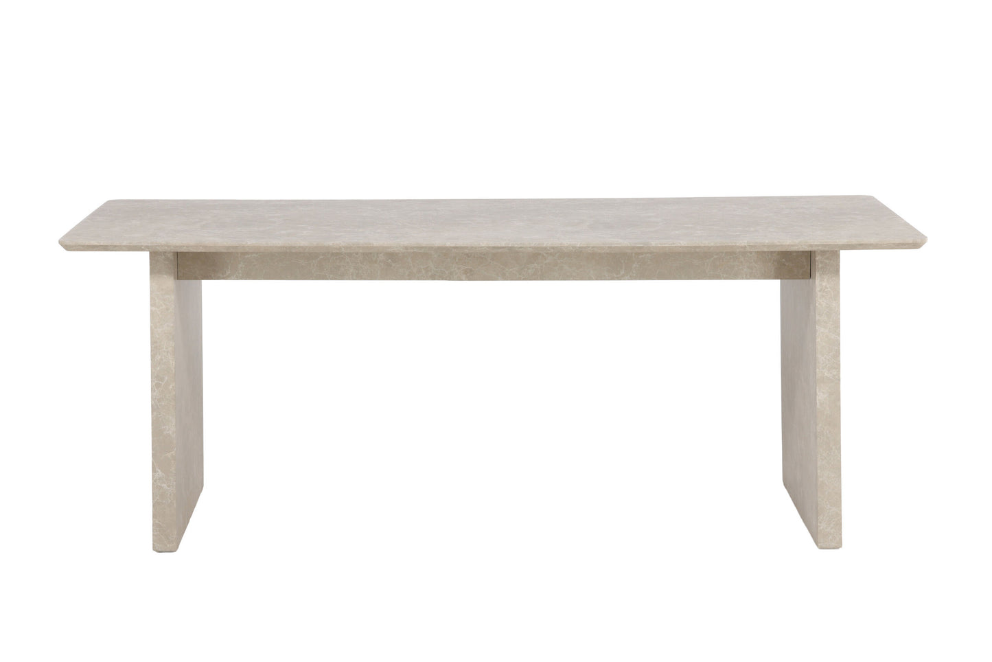 Vail spisebord 100×200 cm – Beige marmorlok
