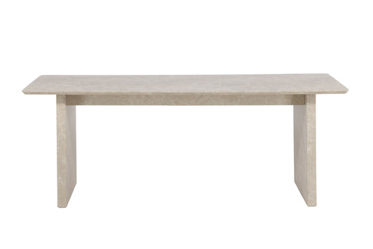 Vail spisebord 100×200 cm – Beige marmorlok