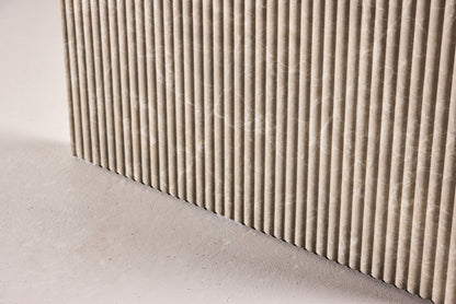 Vail spisebord 100×200 cm – Beige marmorlok