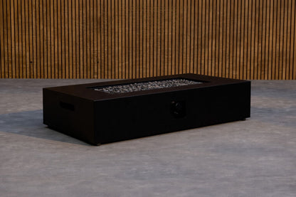 Kea rektangulært ildsted 137×69×31 cm – Sort