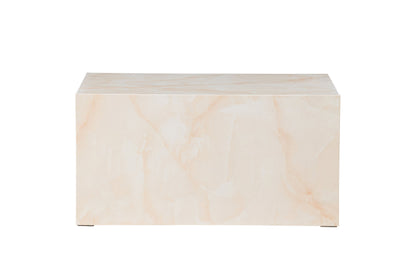 York Low Sofa Table - Light Yellow / Marble Look MDF