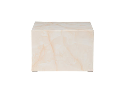 York Low Sofa Table - Light Yellow / Marble Look MDF