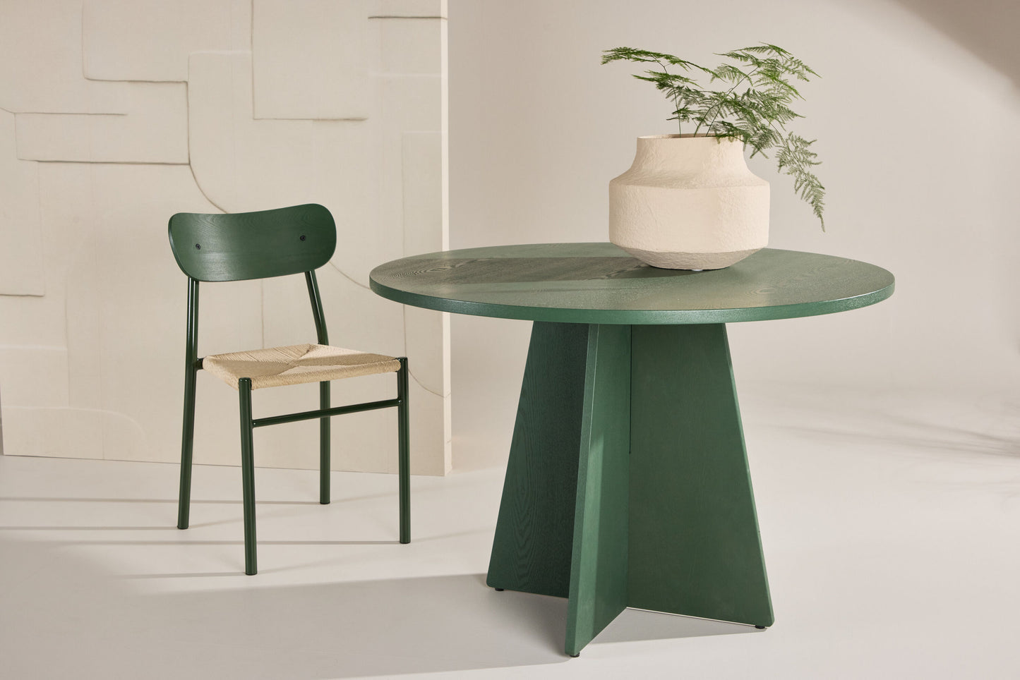 Bootcut spisebord – Olivengrøn