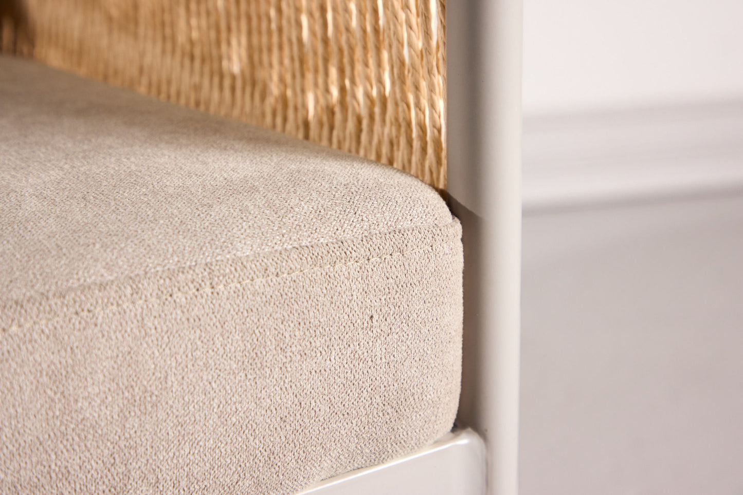 Louie loungestol – Beige stålstel / beige stof