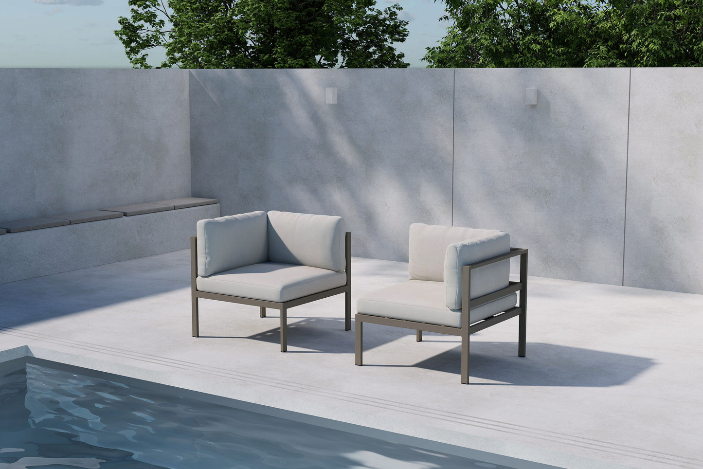 Copacabana hjørnemodul til loungesofa – Brun/Beige