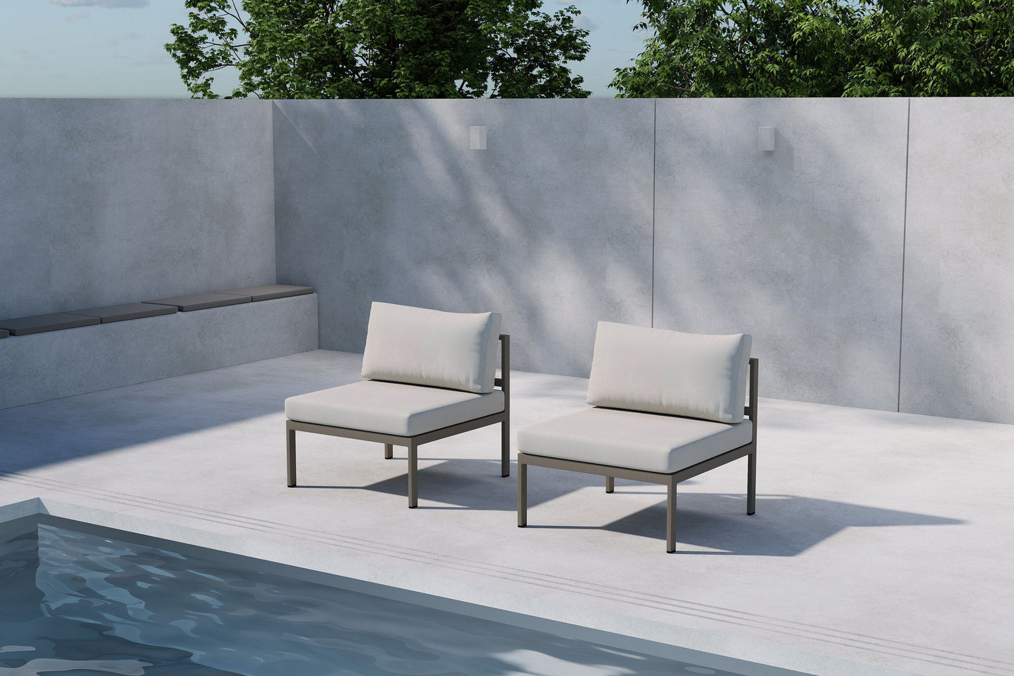 Copacabana midtermodul til loungesofa – Brun/Beige