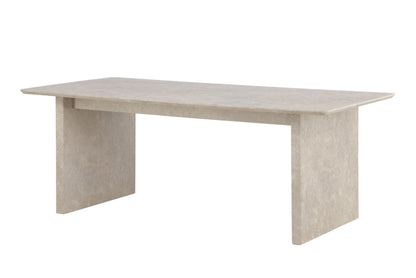 Vail spisebord 100×200 cm – Beige marmorlok