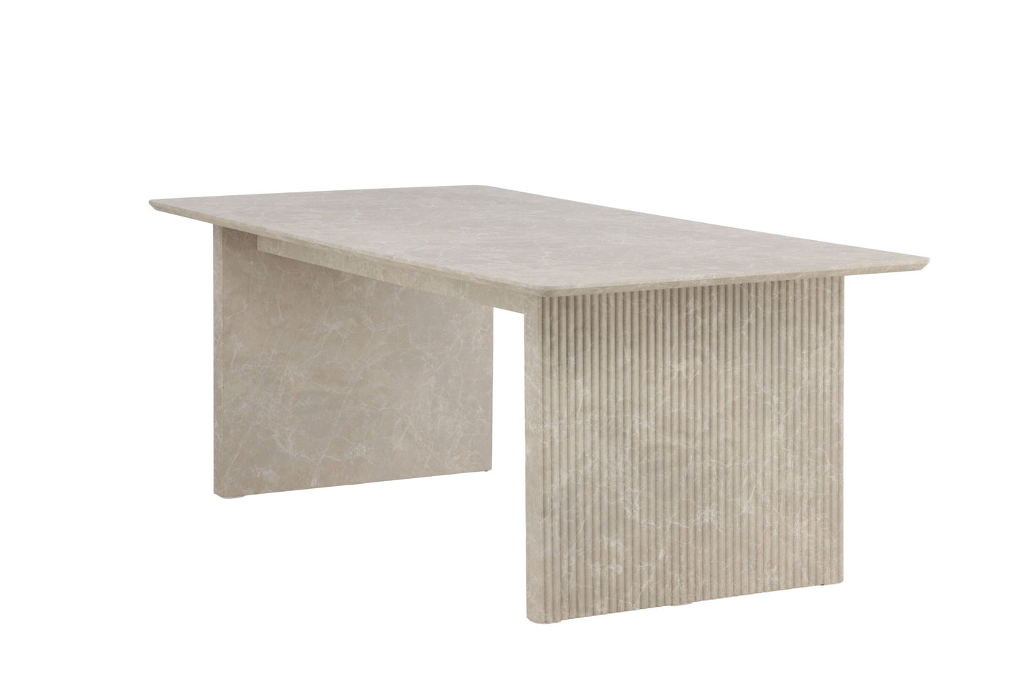 Vail spisebord 100×200 cm – Beige marmorlok
