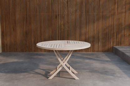 Kenya rundt spisebord Ø120 cm – Whitewash