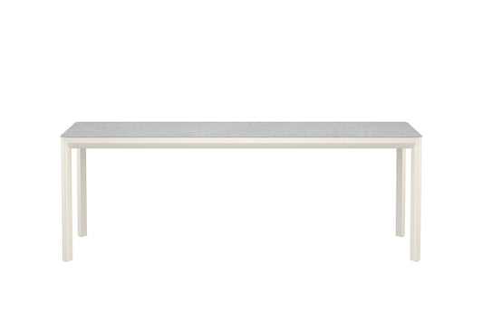 Lino spisebord 220×100 cm – Beige/Keramisk glas
