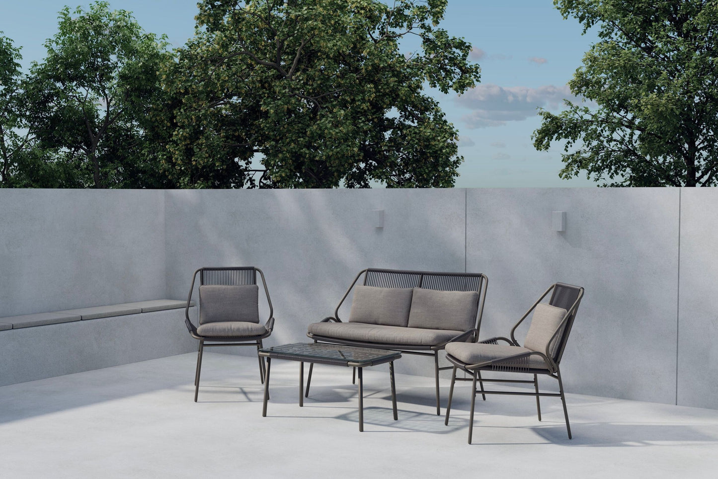 Zakynthos loungesæt – Brun
