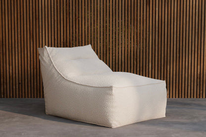 Redang sækkestol 118×94×83 cm – Hvid bouclé