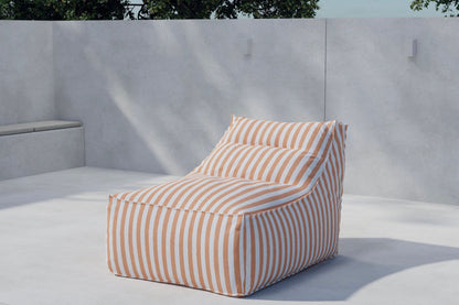 Redang sækkestol 118×94×83 cm – Hvid/Ferskenstribet