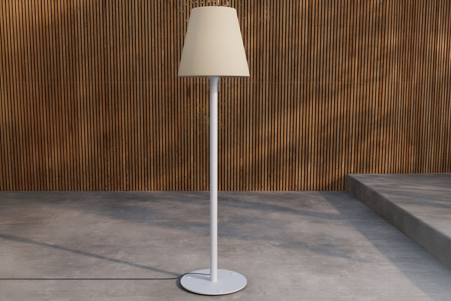 Moris gulvlampe Ø50×187 cm – Lyseblå/Hvid