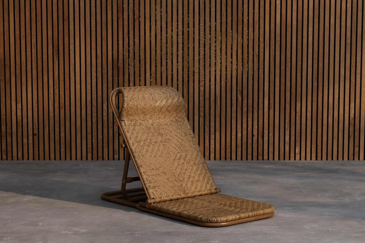 Ellie loungestol i rattan – Brun