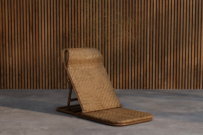 Ellie loungestol i rattan – Brun