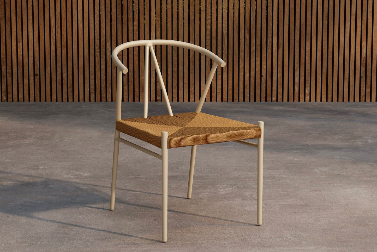 Alfons spisebordsstol – Beige/Naturflet