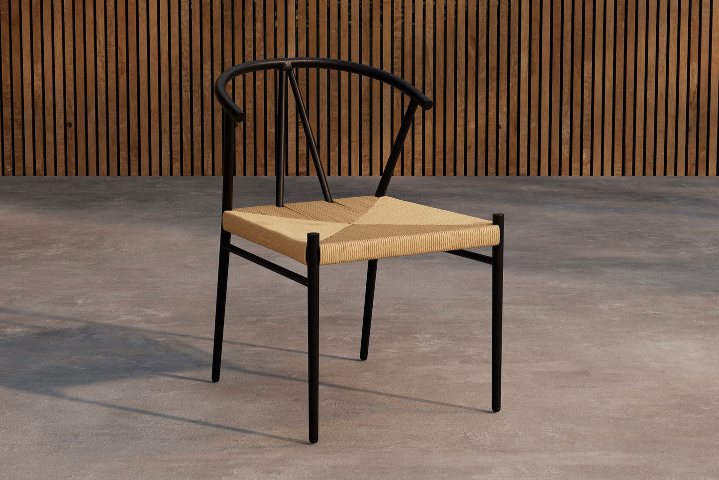 Alfons spisebordsstol – Sort/Naturflet