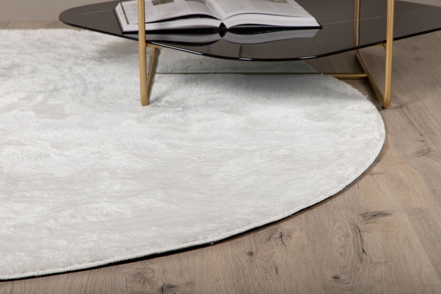 Blanca rundt tæppe 200×200 cm – Hvid