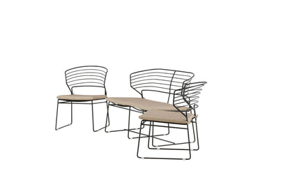 Milano loungesæt – Sort/Sand