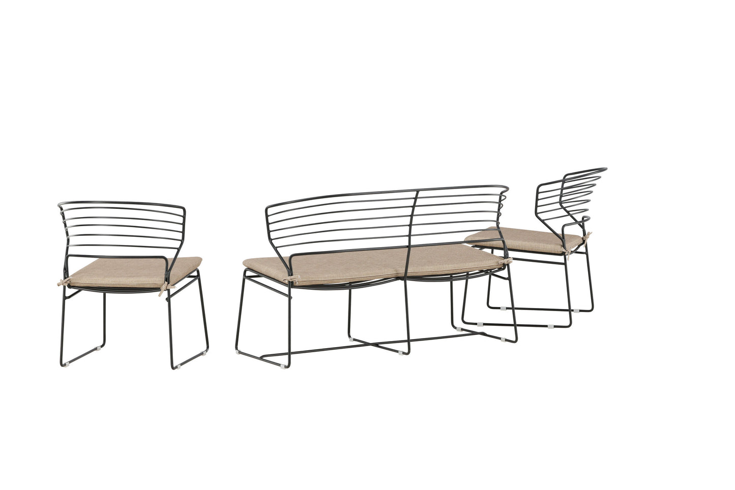Milano loungesæt – Sort/Sand