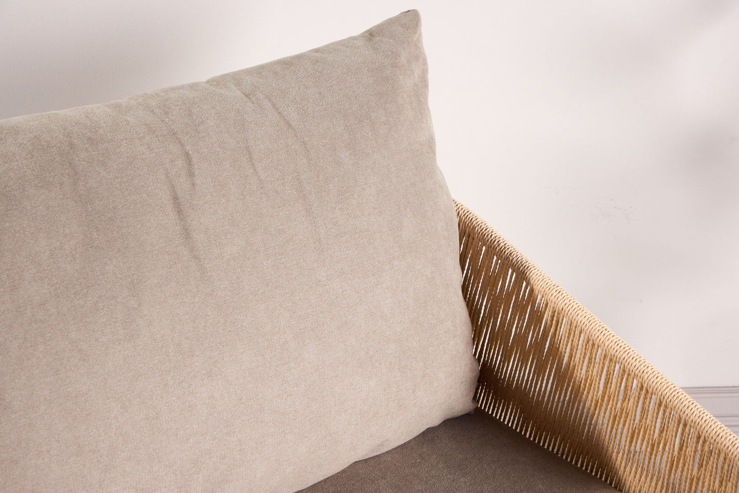 Louie loungestol – Beige stålstel / beige stof