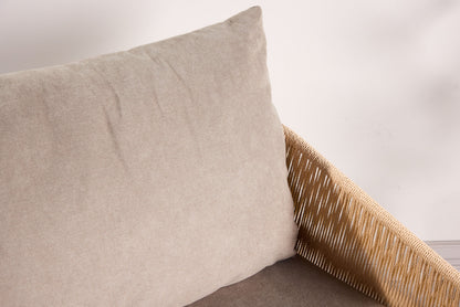 Louie loungestol – Beige stålstel / beige stof