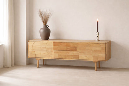 Skärhamn skab 180×45×65 cm – Naturgummitræ