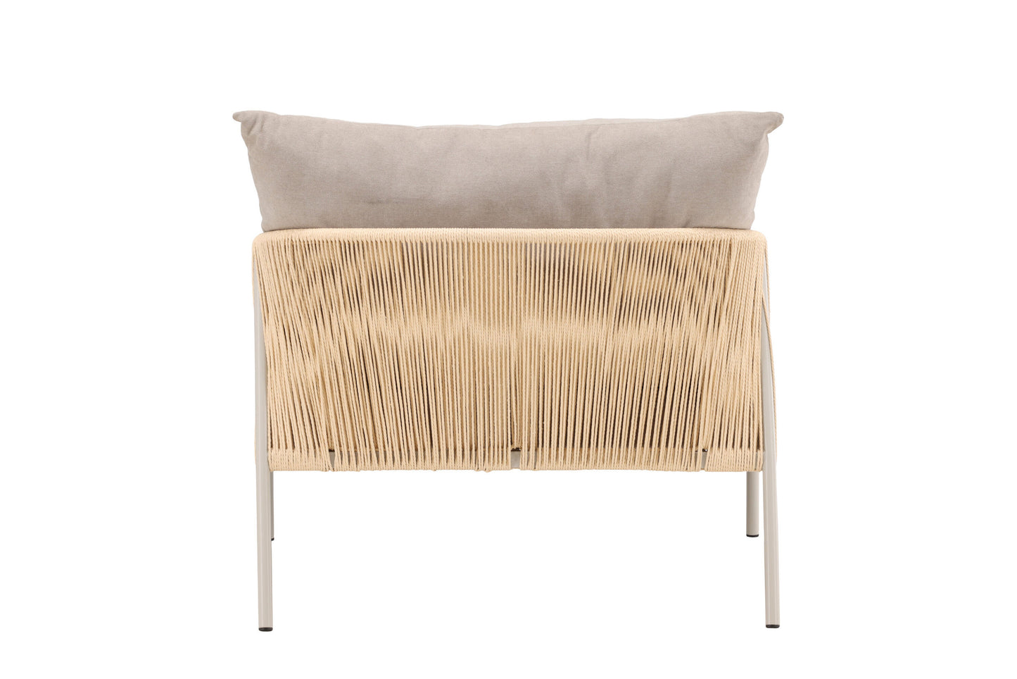 Louie loungestol – Beige stålstel / beige stof