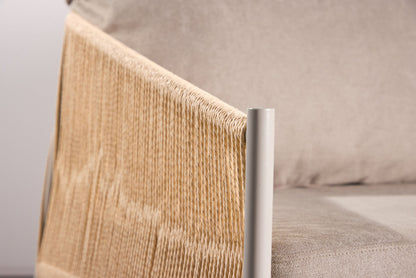 Louie loungestol – Beige stålstel / beige stof