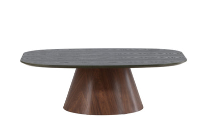 Lanzo sofabord 120x92,5x39 cm – Mokka / grøn bordplade