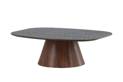 Lanzo sofabord 120x92,5x39 cm – Mokka / grøn bordplade