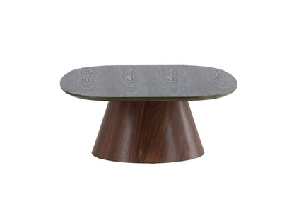 Lanzo sofabord 120x92,5x39 cm – Mokka / grøn bordplade