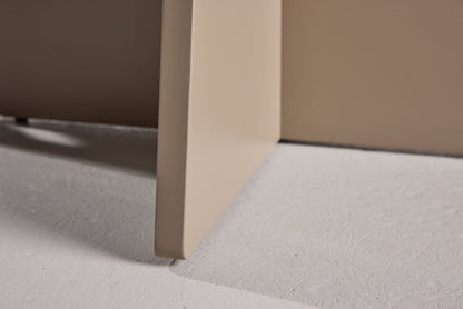 Bootcut rundt spisebord Ø110 cm – Beige stenlook