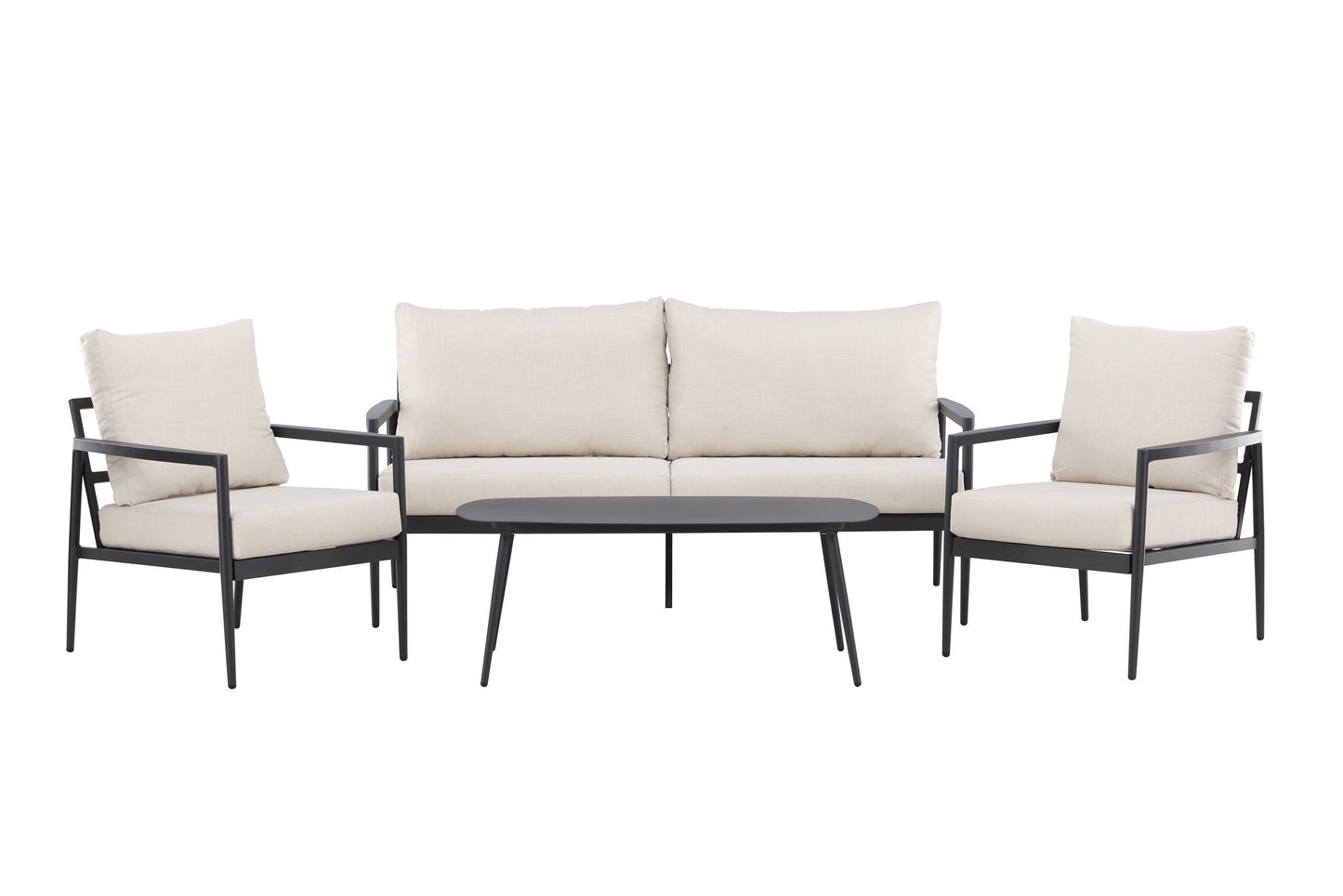 Taromina loungesæt – Sort/Beige