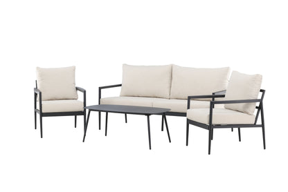 Taromina loungesæt – Sort/Beige
