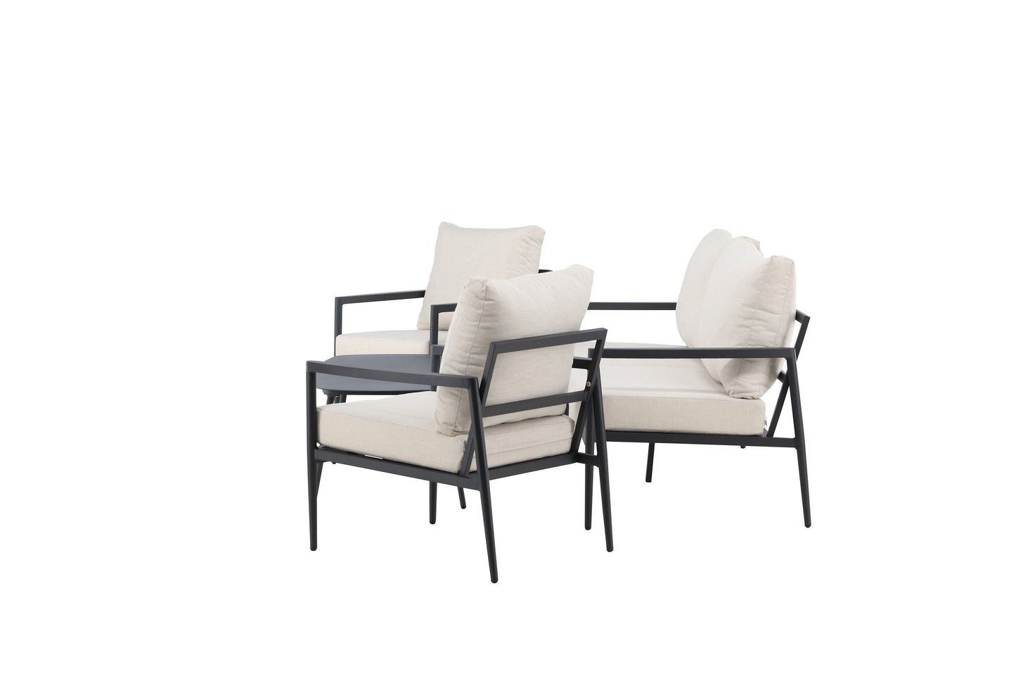 Taromina loungesæt – Sort/Beige