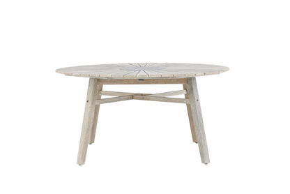 Rives Havebord Ø150 cm – Hvid & Grå