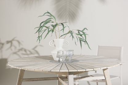 Rives Havebord Ø150 cm – Hvid & Grå