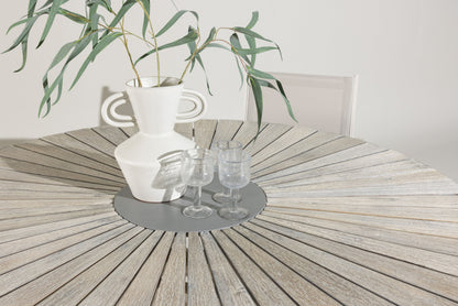 Rives Havebord Ø150 cm – Hvid & Grå