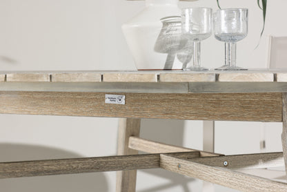 Rives Havebord Ø150 cm – Hvid & Grå