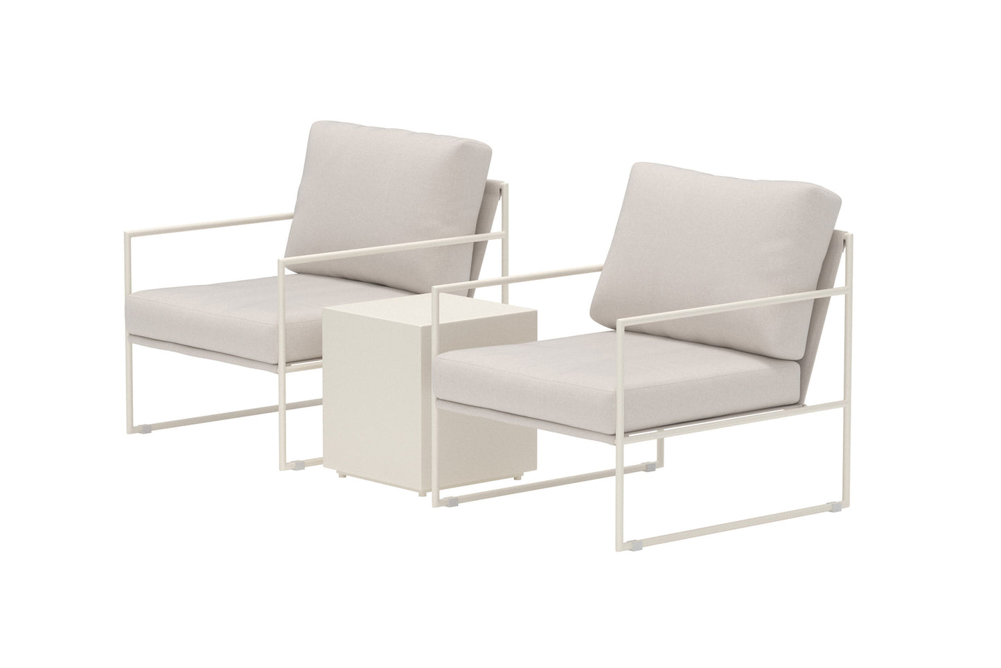 Lissabon Loungesæt 3 dele - Beige / Beige