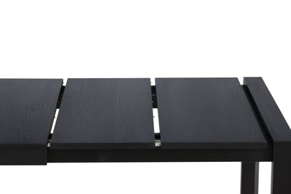 Slider Spisebord 250×95 cm – Sort / Massiv Egfinér