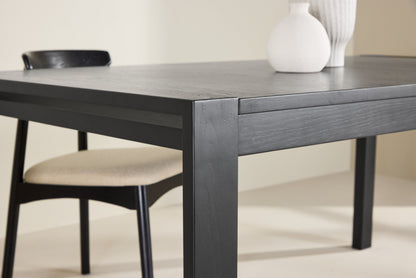 Slider Spisebord 250×95 cm – Sort / Massiv Egfinér